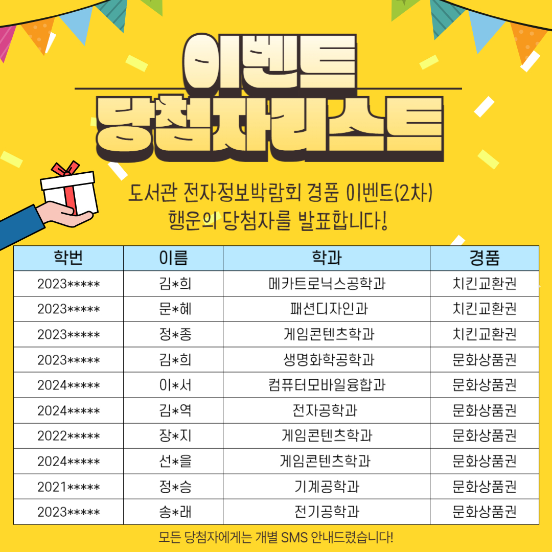 2024 전자정보박람회 2차 경품이벤트 결과 안내